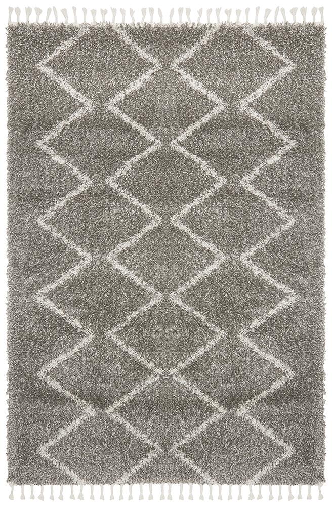 Saffron Zikzakli Grey Rug