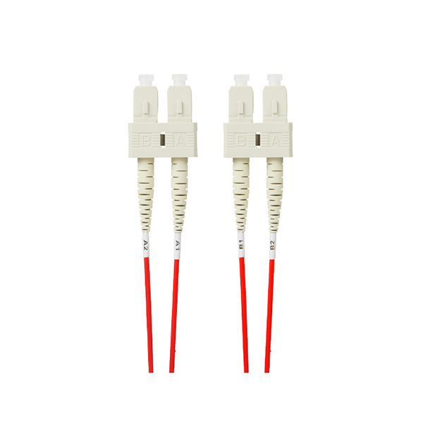 Sc To Sc Om4 Multimode Fibre Optic Patch Cable Red