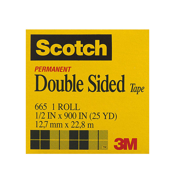 Scotch Double Sided Tape 665 Pk12