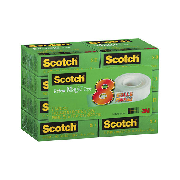 Scotch Magic Tape 19Mm X 25M Boxed Pk8