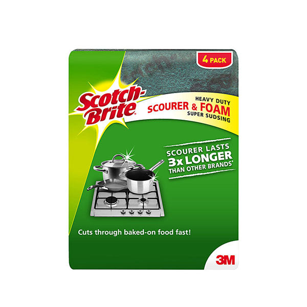 Scotchbrit Scrub Sponge Heavy Duty Pk4