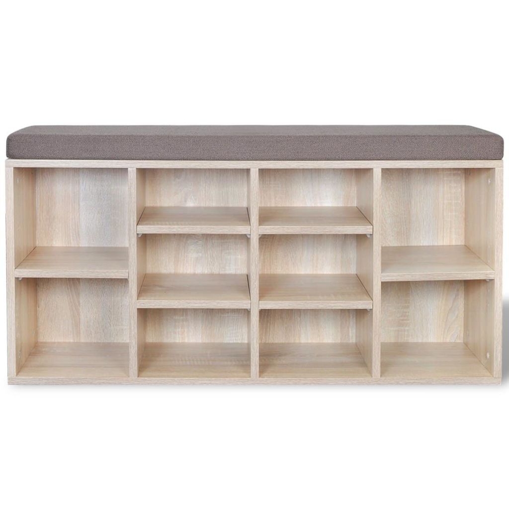 Shoe Storage Bench 10 Compartments