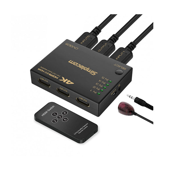 Simplecom Cm305 Ultra Hd 5 Way Hdmi Switch