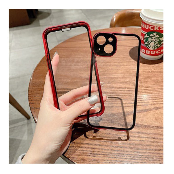 Snap Double Sided Glass Iphone Case Red