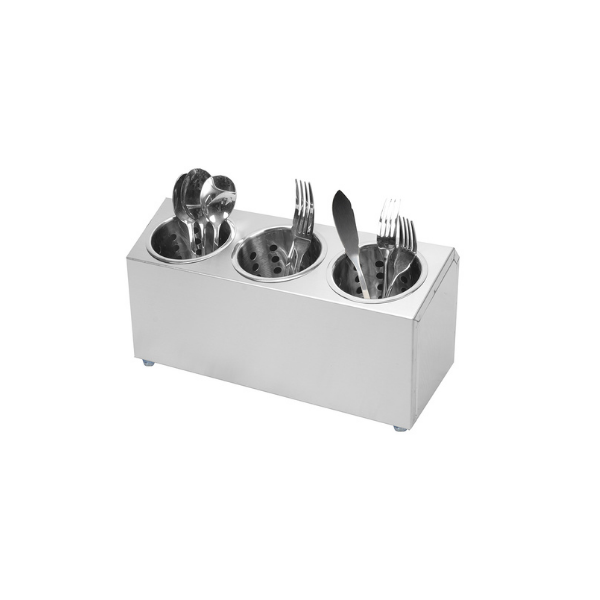 Stainless Steel Cutlery Holder With 3 Holes