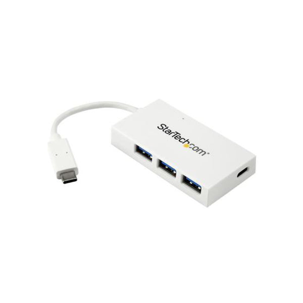 Startech 4 Port Usb C Hub Usbc To 1 X Usb C And 3X Usb A Usb 3 Hub White