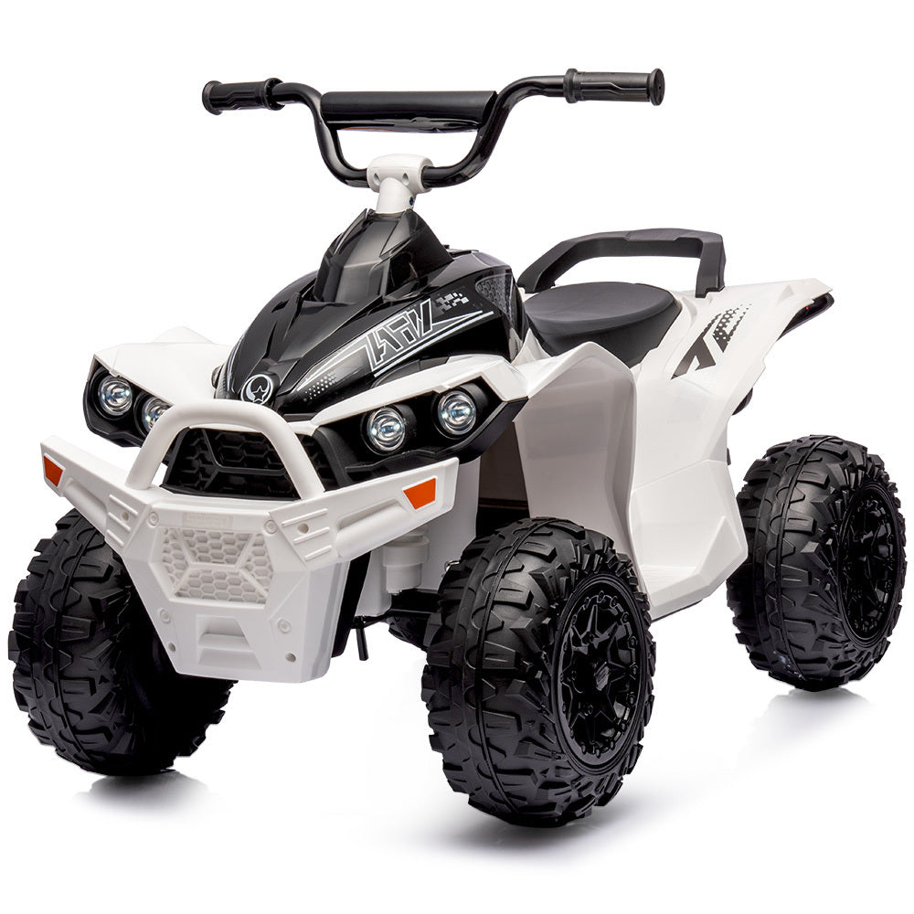 Electric Ride On Quad Bike ATV Toy Car, White