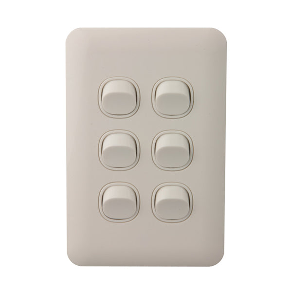 Transco Super Slim 6 Gang Light Switch