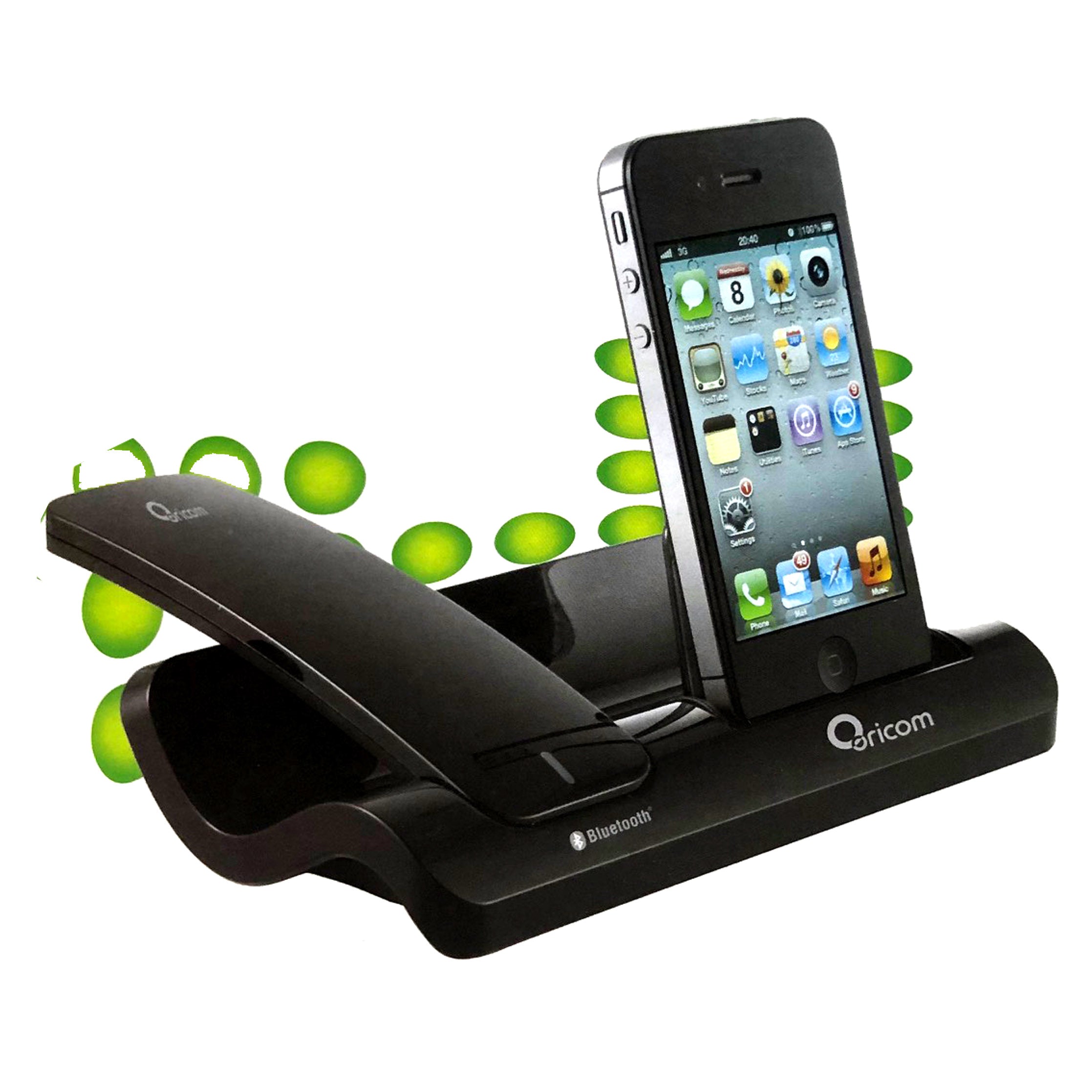 30 Pin iPhone 4 4s iPod Charger and Cordless Bluetooth Handset black