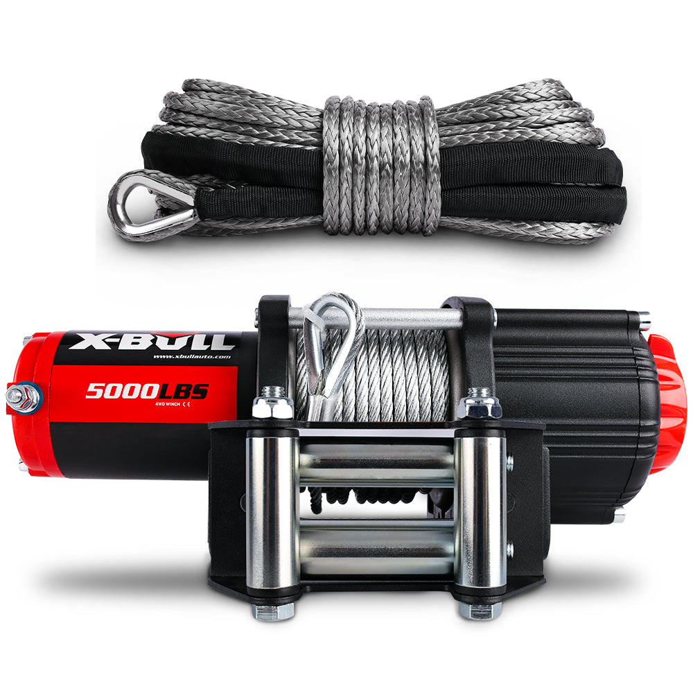 Electric Winch 12V 5000LBS Wireless Steel Cable ATV Boat With 13M Synthetic Rope