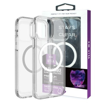 Ultimake Shockproof Transparent Magsafe Cover Case for iPhone 15 Pro Max Transparent