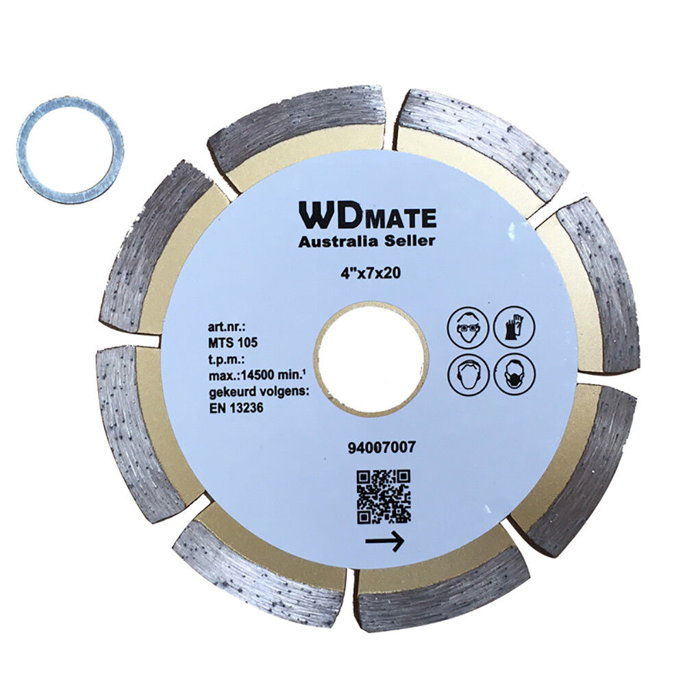 5x 105mm Segment Diamond Circular Saw Blade Dry 4 inch Cutting Disc Wheel 20 16mm