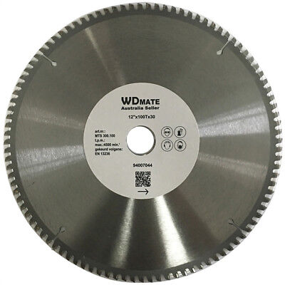 3x 300mm 100T Cutting Disc Circular Saw Blade Plastic Aluminium 30mm TCG 12 inch