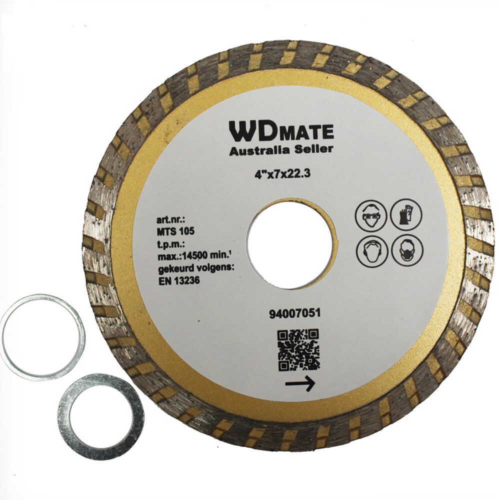 105mm Diamond Cutting Disc Dry Wet 4 inch Turbo Saw Blade Wheel Tile Granite