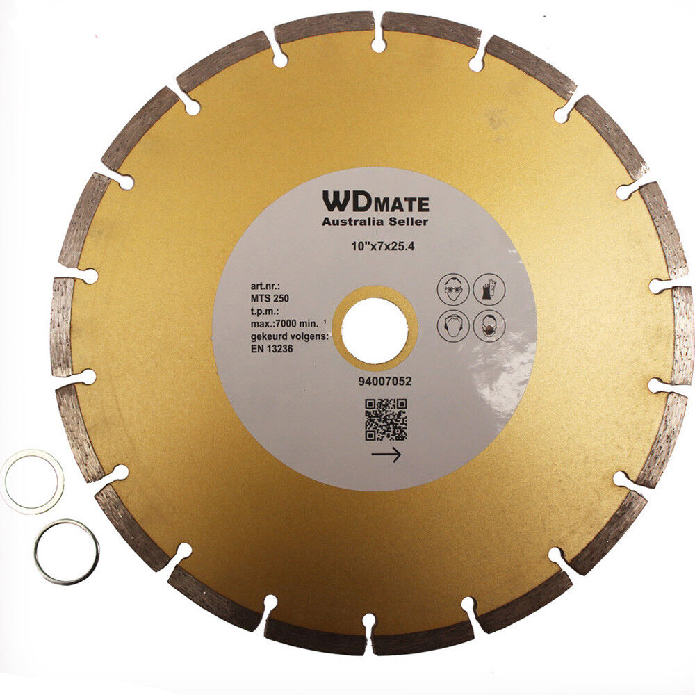 2x 254mm Dry Diamond Cutting Disc Wheel Circular Saw Blade 10 inch