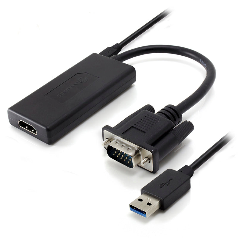 Alogic Portable Vga To Hdmi Adapter With Usb Audio Support Up To 1080P