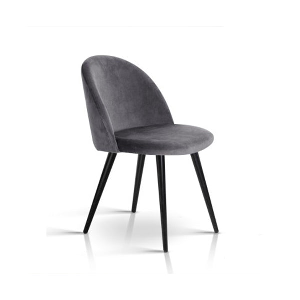 Artiss Velvet Modern Dining Chair - Dark Grey