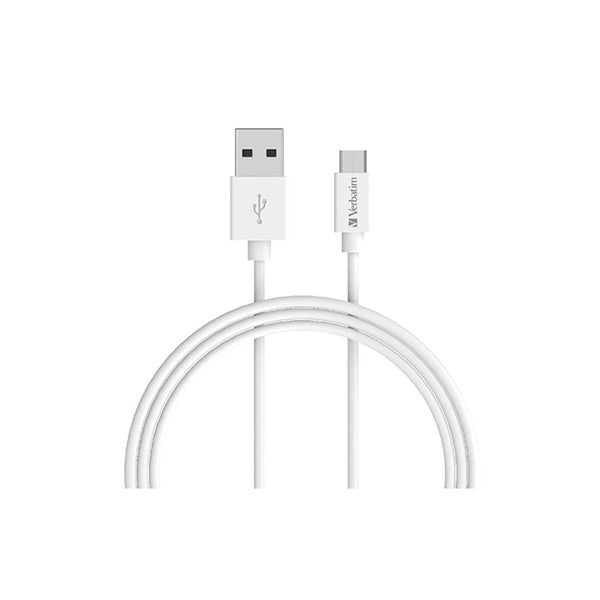 Verbatim Charge And Sync Microusb Cable 1M White