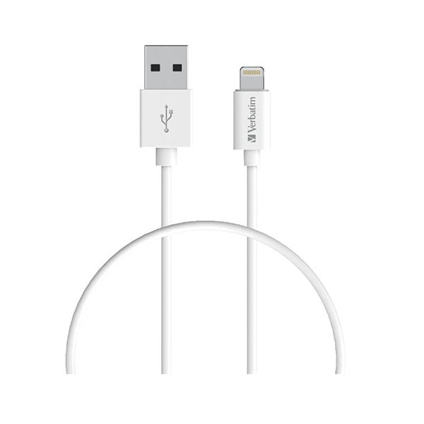 Verbatim Charge And Sync Usb C Cable 1M White Usb C To Usb A