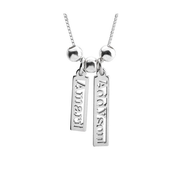 Vertical Multiple Name Necklace