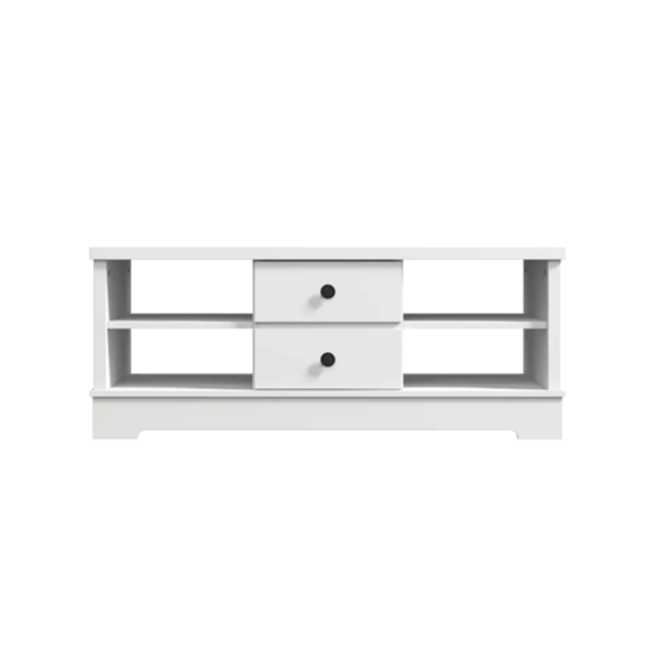 White Coastal Style Coffee Table With Drawers