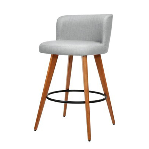 Artiss 2X Wooden Bar Stools Modern Bar Stool Kitchen Fabric