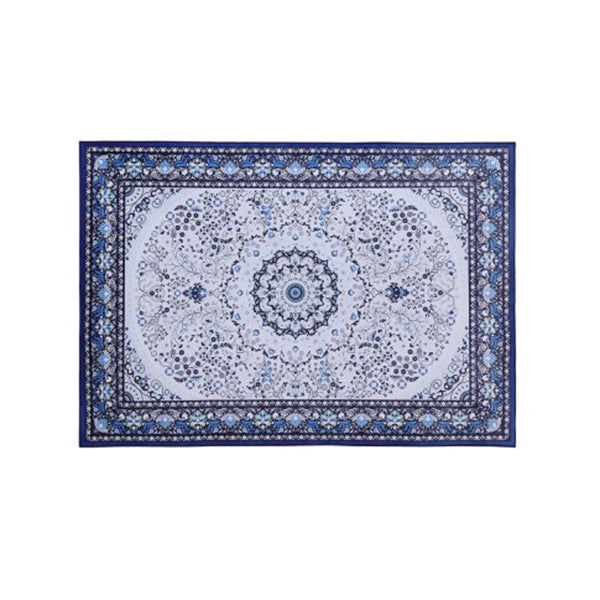 Short Pile Floor Rug Gaspar Blue