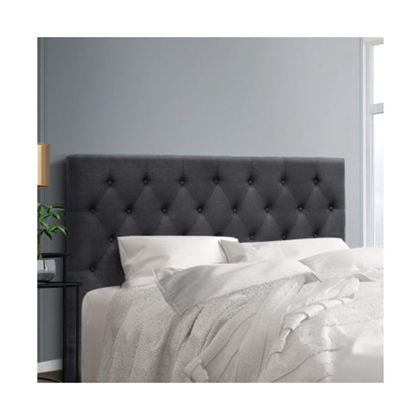 Bed Head Headboard Bedhead Fabric Frame Base Cappi Charcoal