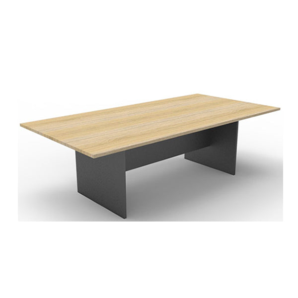 Rectangular Boardroom Table Natural Oak 2400X1200X730Mm