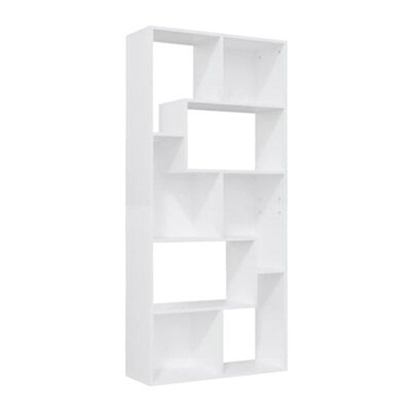 Book Cabinet White 67X24X161 Cm Chipboard