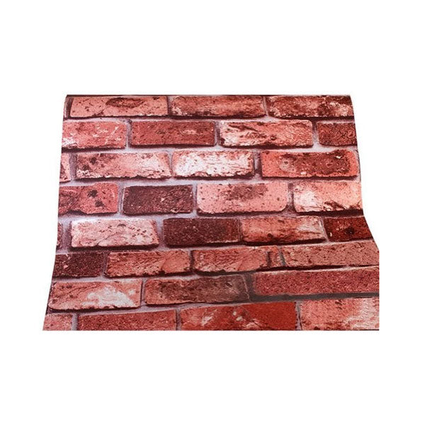 10m 3D Red Brick Print Theme Wallpaper