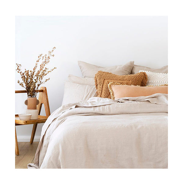 Bambury French Linen Sheet Set Pebble