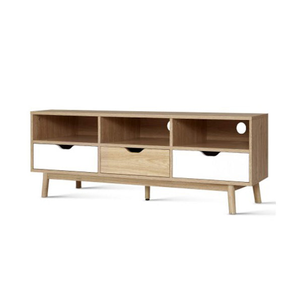 Tv Cabinet Entertainment Unit Stand Wooden Storage 140 Cm Scandinavian