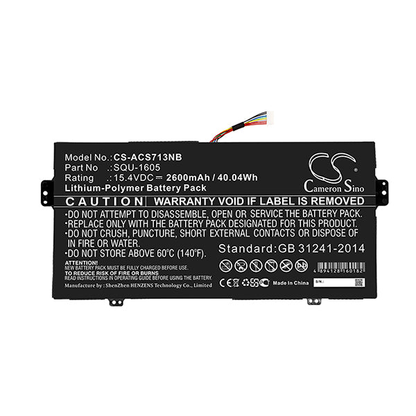 Cameron Sino Acs713Nb 2600Mah Battery For Acer Notebook Laptop