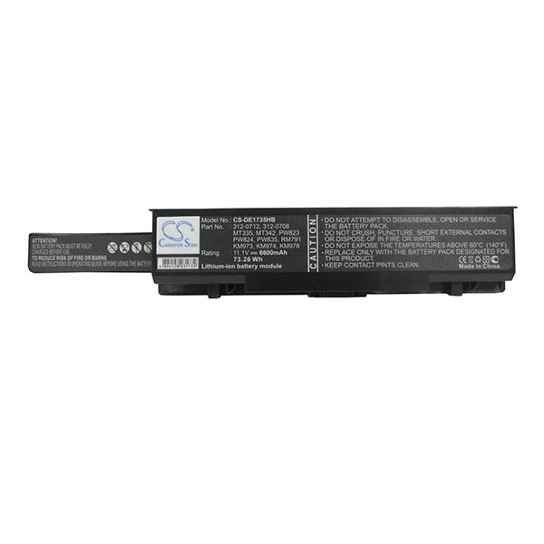 Cameron Sino De1735Hb 6600Mah Battery For Dell Notebook Laptop