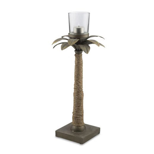 Palm Metal Candle Holder 19X19X41Cm