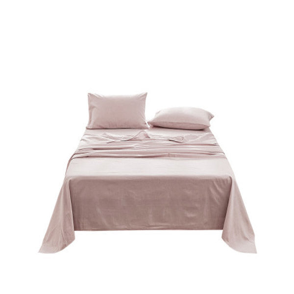 Bed Sheets Set Flat Cover Pillow Case Single