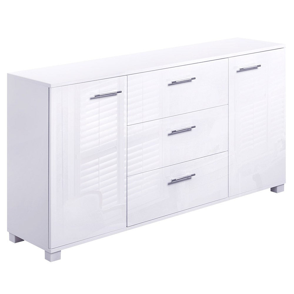 High Gloss Sideboard Storage Cabinet Cupboard White