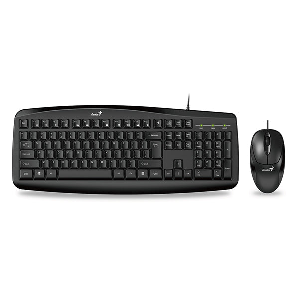Genius Km 200 Smart Keyboard And Mouse Desktop Spill Resistant