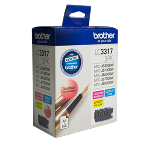 Brother LC3317 Ink Cartridge - 3 Colour Value Pack