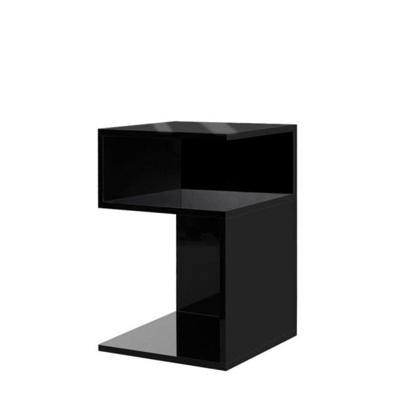 Bedside Tables Drawers Side Table Wood Nightstand Black