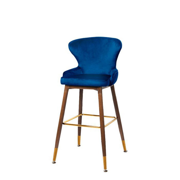 Bar Stools 2Pcs Kitchen Stool Chairs Velvet Swivel Luxury Blue