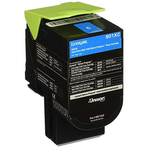 Lexmark 78C6Xce Cyan Extra High Toner 5K