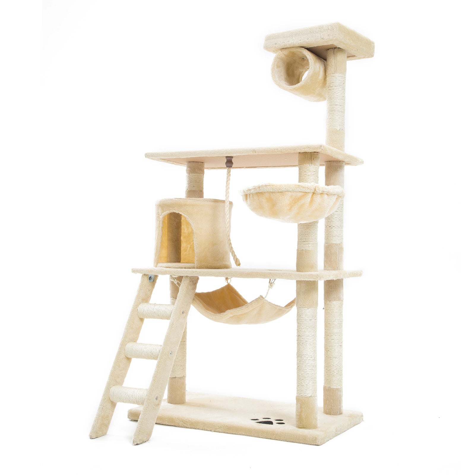 Cat Tree Scratcher Maple 141Cm Beige