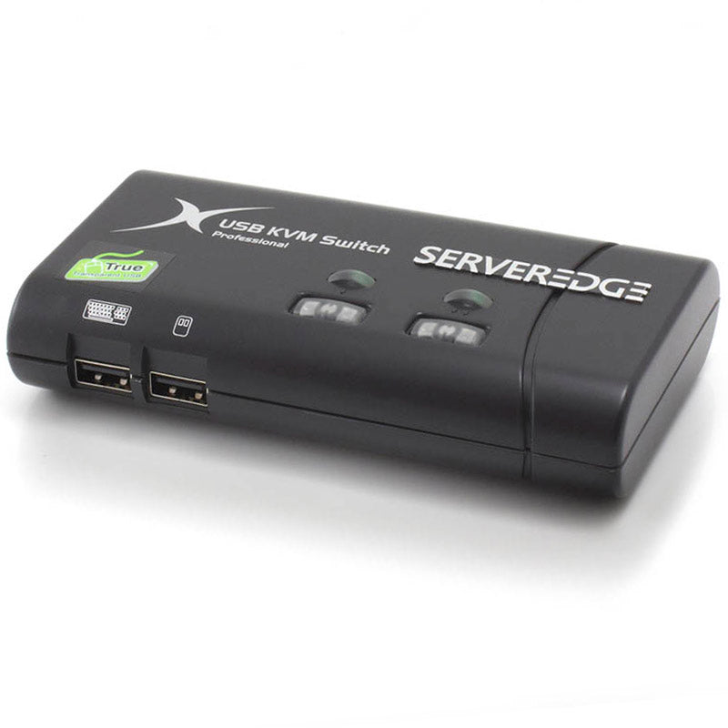 Serveredge 2 Port Slimline Usb Vga Desktop Kvm Switch Includes Cables