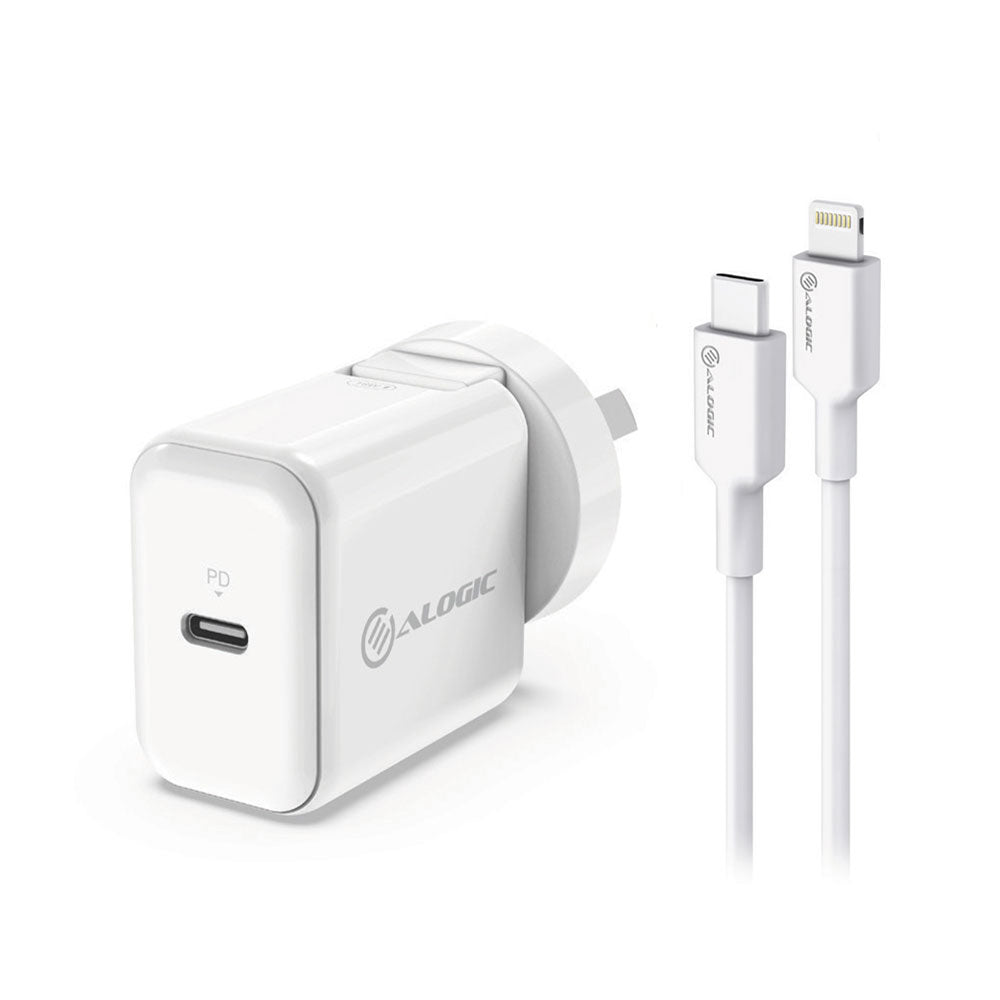 Alogic Combo Pack Usb C 18W Wall Charger With Power Delivery