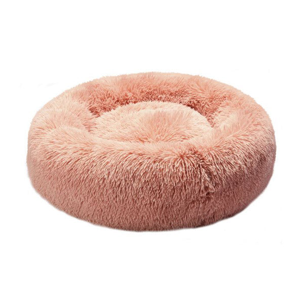 Pet Bed Donut Nest Calming Kennel Pink 80X20 Cm