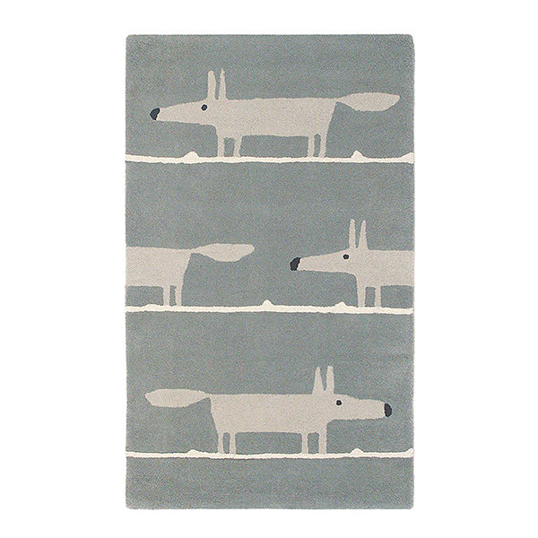 Mr Fox Silver Designer Hand Tufted Rug