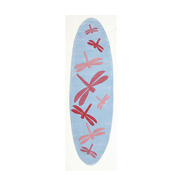 Smart Rugs Dragonfly Blue Hand Tufted Kids Rug 180X55 Cm