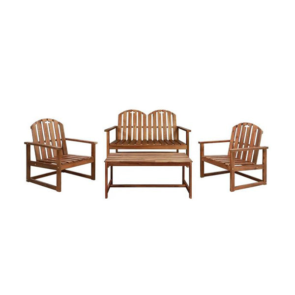 4 Piece Outdoor Lounge Set Solid Acacia Wood